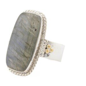 SHIVAM silver/labradorite Made In India Sterling Silver Labradorite Ring